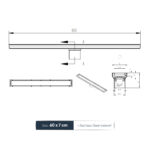STERN KONZEPT LINEAR CONCEAL DRAIN 60X7 CM - Image 3
