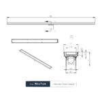 STERN KONZEPT LINEAR CONCEAL DRAIN 90X7 (BRUSH, CORE DIAMETER 5CM) YX-900-01 - Image 3