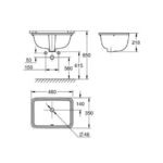 GROHE EURO CERAMIC UNDER COUNTER BASIN SQUARE 48, 101018SH00 - Image 2