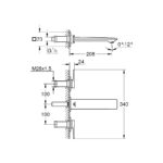 GROHE SPA ALLURE 3 HOLE M-SIZE, BRUSHED COOL SUNRISE 20193GN2 - Image 2
