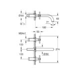 GROHE SPA ATRIO 3 HOLE M-SIZE, COOL SUNRISE 20661GL0 - Image 2