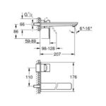 GROHE LINEARE WALL MOUNTED 2 HOLE L-SIZE - Image 2