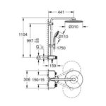 GROHE EUPHORIA SMARTCONTROL 310 DUO SHOWER SYSTEM WITH THERMOSTAT COOL SUNRISE 26507GL0 - Image 2