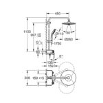 GROHE EUPHORIA SMARTCONTROL 260 SHOWER SYSTEM WITH BATH THERMOSTAT 26608000 - Image 2