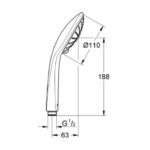 GROHE EUPHORIA 110 MASSAGE HANDSHOWER - Image 2