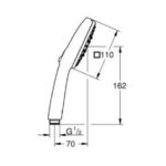 GROHE TEMPESTA CUBE 110 HANDSHOWER 3 SPRAYS (27572002) - Image 2