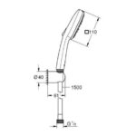 GROHE TEMPESTA CUBE 110 WALL HOLDER SET 3 SPRAY - Image 2