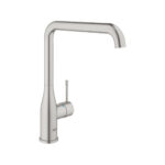 GROHE ESSENCE S-LEVER SINK MIXER HIGH SPOUT, SUPERSTEEL