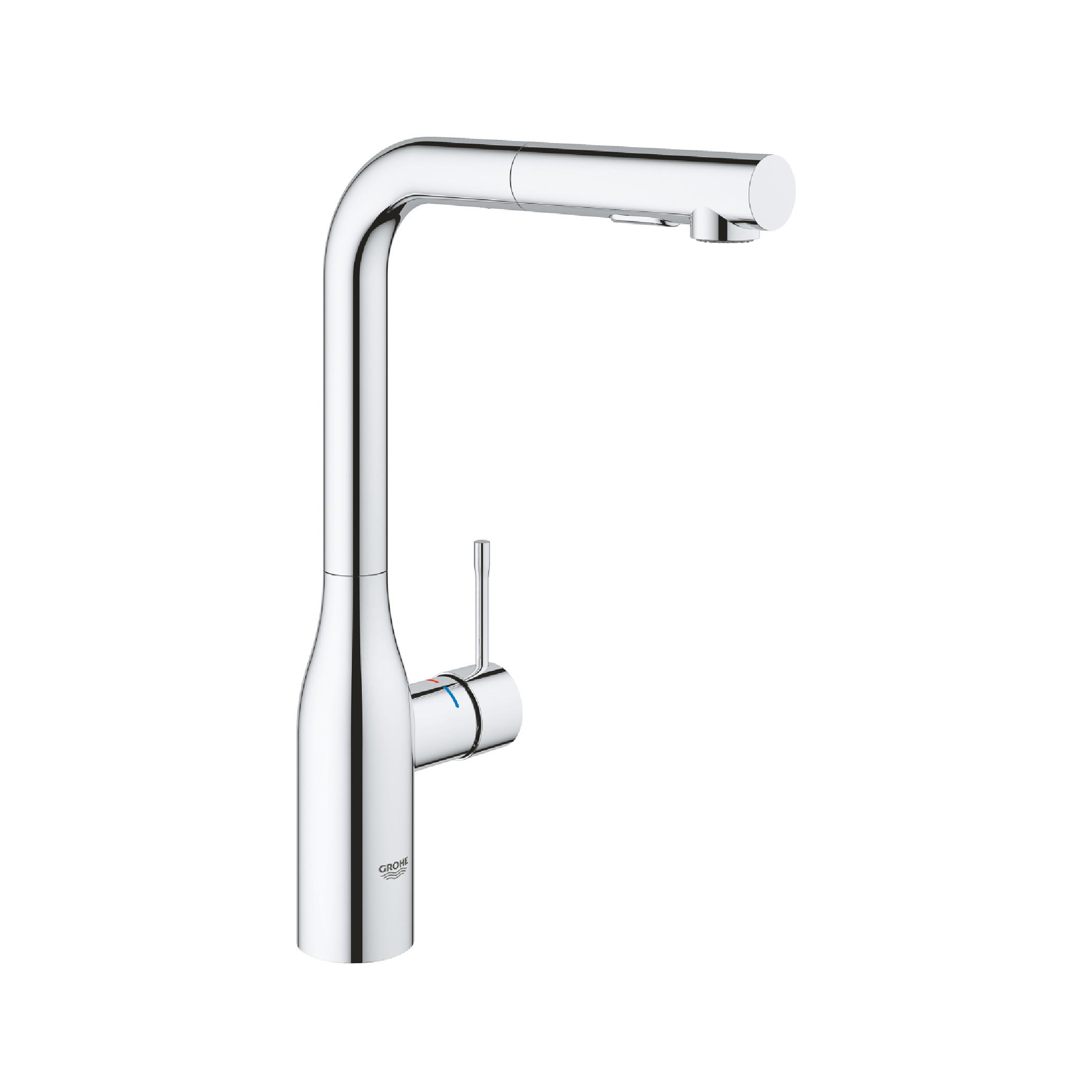 Grohe-30270000-01-1.jpg GROHE ESSENCE S-LEVER SINK HIGH SPOUT PULL OUT DUAL SPRAY, CHROME 30270000 - Image 1