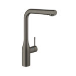 GROHE ESSENCE S-LEVER SINK HIGH SPOUT PULL OUT DUAL SPRAY, BRUSHED HARD GRAPHITE