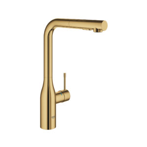 GROHE ESSENCE S-LEVER SINK HIGH SPOUT PULL OUT DUAL SPRAY, COOL SUNRISE