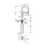 GROHE ESSENCE S-LEVER SINK MIXER PROFI SPRAY 30294000 - Image 2