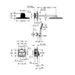 GROHTHERM SMARTCONTROL ROUND CONCEALED 3 FUNCT SHOWER SYSTEM 310, BRUSHED HARD GRAPHITE 34863AL0 - Image 2