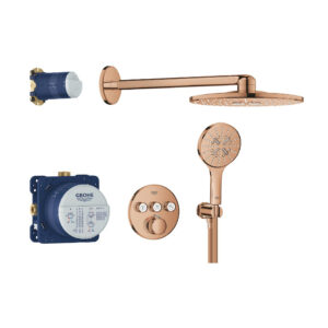 GROHTHERM SMARTCONTROL ROUND CONCEALED 3 FUNCT SHOWER SYSTEM 310, WARM SUNSET 34863DA0