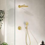 GROHTHERM SMARTCONTROL ROUND CONCEALED 3 FUNCT SHOWER SYSTEM 310, BRUSHED COOL SUNRISE 34863GN0 - Image 3