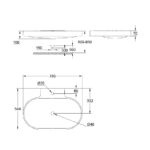 GROHE EUROCOSMO COUNTERTOP BASIN W/O OVERFLOW 80, 39070001 - Image 2