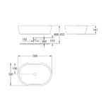 GROHE EUROCOSMO VESSEL BASIN 60 WO.OVERFLOW 39122001 - Image 2