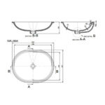 GROHE EUROSMART UNDER COUNTER WASHBASIN 55 W/OVERFLOW 3971100H - Image 2