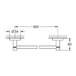 GROHE ESSENTIALS TOWEL RAIL 600MM, WARM SUNSET 40366DA1 - Image 2