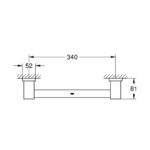 GROHE ESSENTIAL CUBE BATH GRIB 390MM 40514000 - Image 2