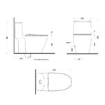 GROHE BAULINES 1PC TOILET W/ SOFTCLOSE SEATCOVER PK-39992000 - Image 2