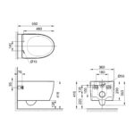 INAX S600 OP WALLHUNG CC095201-6DF00-ANB - Image 2
