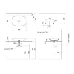 INAX CERAFINE VESSEL BASIN W/O DECK WHITE CLS62001-6DF00-A - Image 2