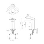 INAX S400 BASIN MIXER, CHROME,W/O DRAIN OUTLET FL0632S1-F - Image 2