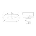 KOLPA PANDORA FREESTANDING TUB 173X78 CM + OVER FLOW WHITE - Image 2