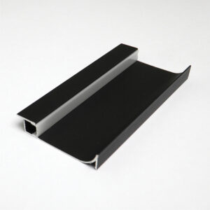Penta Linea ALUMINIUM PROFILE + PLASTIC COVER 71.3X13.4MM ANODIZING SANDBLAST BLACK 3M/PC