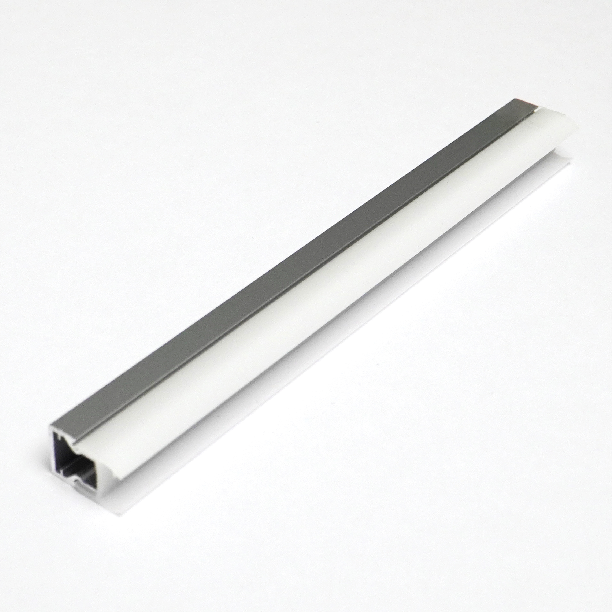 Pentalinea-YG-1212-AMSG-01.jpg Penta Linea ALUMINIUM PROFILE + PLASTIC COVER 11.2X11.2MM ANODIZING MATT STEEL GREY 3M/PC - Image 1