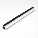 Penta Linea ALUMINIUM PROFILE + PLASTIC COVER 11.2X11.2MM ANODIZING SANDBLAST BLACK 3M/PC