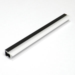 Penta Linea ALUMINIUM PROFILE + PLASTIC COVER 11.2X11.2MM ANODIZING SANDBLAST BLACK 3M/PC