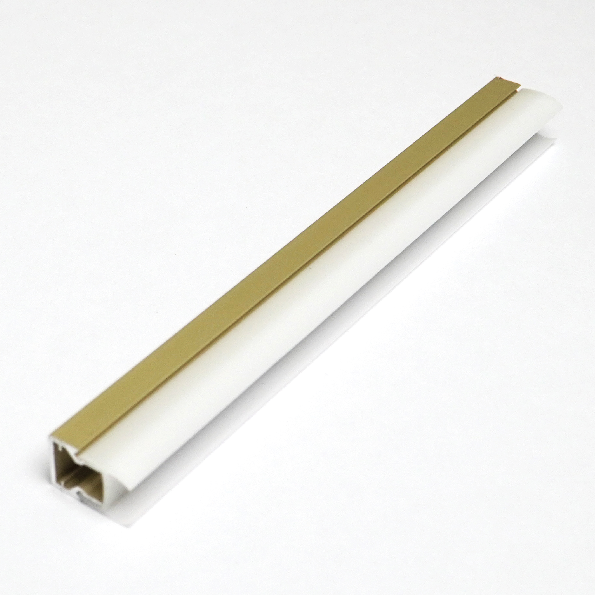 Pentalinea-YG-1212-ASG-01.jpg Penta Linea ALUMINIUM PROFILE + PLASTIC COVER 11.2X11.2MM ANODIZING SANDBLAST GOLD 3M/PC - Image 1