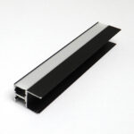 Penta Linea ALUMINIUM PROFILE + PLASTIC COVER 26.55X20.3MM ANODIZING SANDBLAST BLACK 3M/PC