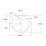 KOHLER FOLIO LAVATORY 3-HOLE K-2009T-8-0 - Image 3