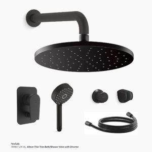 KOHLER TAUT SHOWER SET MATTE BLACK