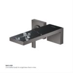 AXOR MYEDITION SINGLE LEVER WALL-MOUNTED BASIN MIXER W/ PLATE 245 MARBLE NERO MARQUINA