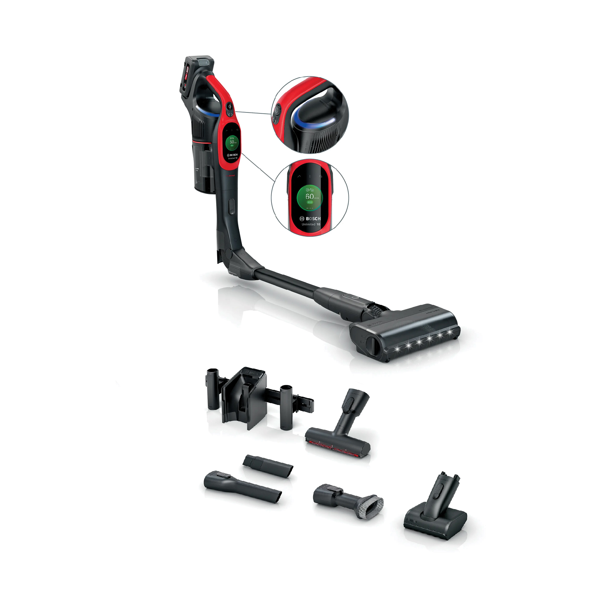 E-Com-WEB-BOSCH-18_BCS1041PET-01.jpg BOSCH RECHARGEABLE VACUUM CLEANER UNLIMITED 10 PROANIMAL RED. SKU: BCS1041PET - Image 1