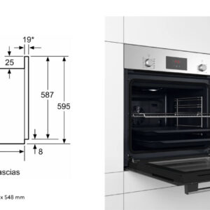 BOSCH SERIES 2 BUILT-IN OVEN 60 X 60 CM STAINLESS STEEL. SKU: HBF512BS1T