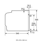 SERIES 4 BUILT-IN OVEN WITH ADDED STEAM FUNCTION 60 X 60 CM STAINLESS STEEL. SKU: HRG532ES3 - Image 3