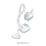 BOSCH SERIES 4 BAGGED VACUUM CLEANER PROHYGIENIC WHITE. SKU: BGB41HYG1H - Image 3