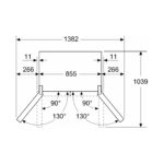 BOSCH SERIES 4 FRENCH DOOR REFRIGERATOR GLASS DOOR 189.5 X 85.5 CM BLACK KMC85LBEA - Image 3