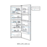 BOSCH SERIES 4 FREESTANDING FRIDGE-FREEZER WITH FREEZER AT TOP 187 X 67CM - Image 3