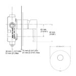 KOHLER CUFF 40MM RECESSED SHOWER TRIM K-37311T-4-CP - Image 2