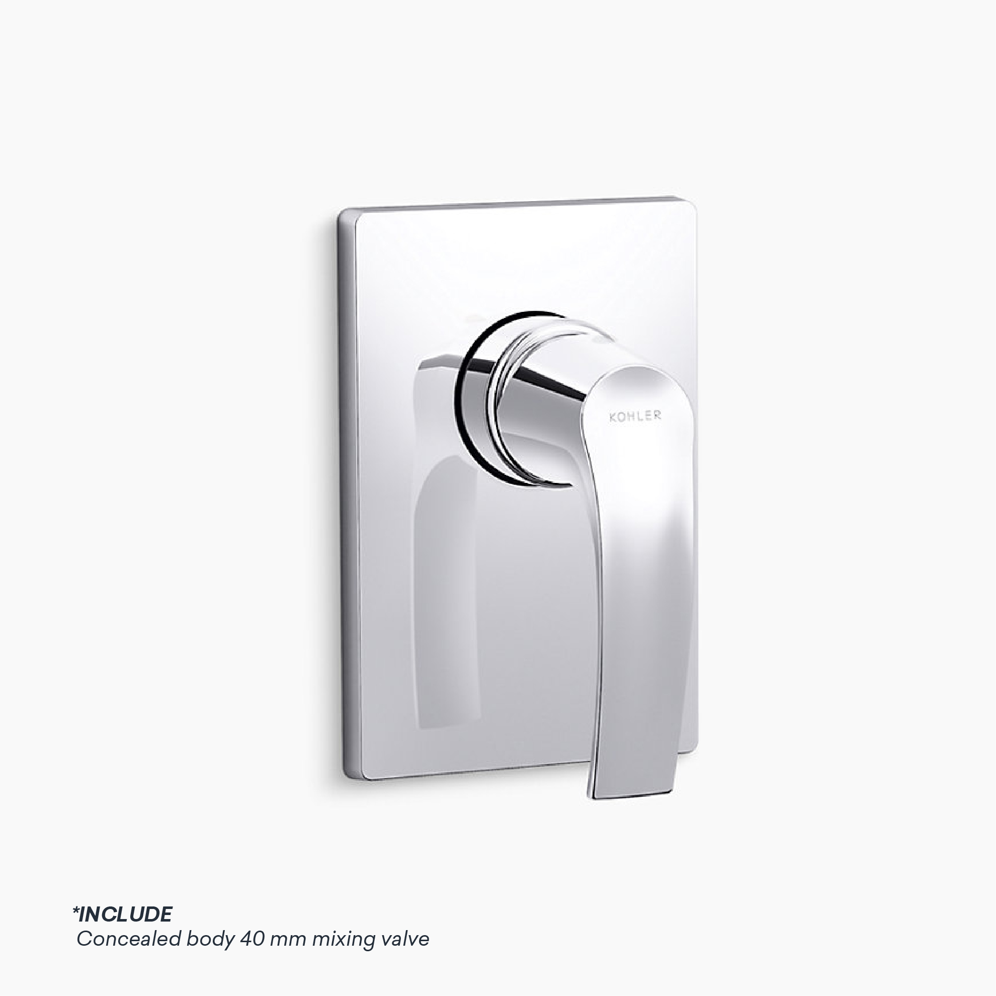 E-Com WEB - Kohler 107_K-18470T-4-CP-01 KOHLER SYMBOL 40MM RECESSED SHOWER TRIM K-18470T-4-CP - Image 1