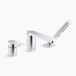 KOHLER PARALLEL DECK MONTH 3 HOLE BATH FILLER W/ HANDSHOWER