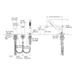 KOHLER PARALLEL DECK MONTH 3 HOLE BATH FILLER W/ HANDSHOWER - Image 3