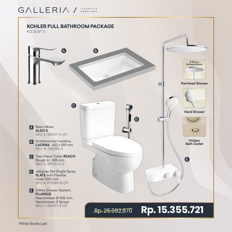 Print KOHLER FULL BATHROOM PACKAGE (CHROME) - Image 1