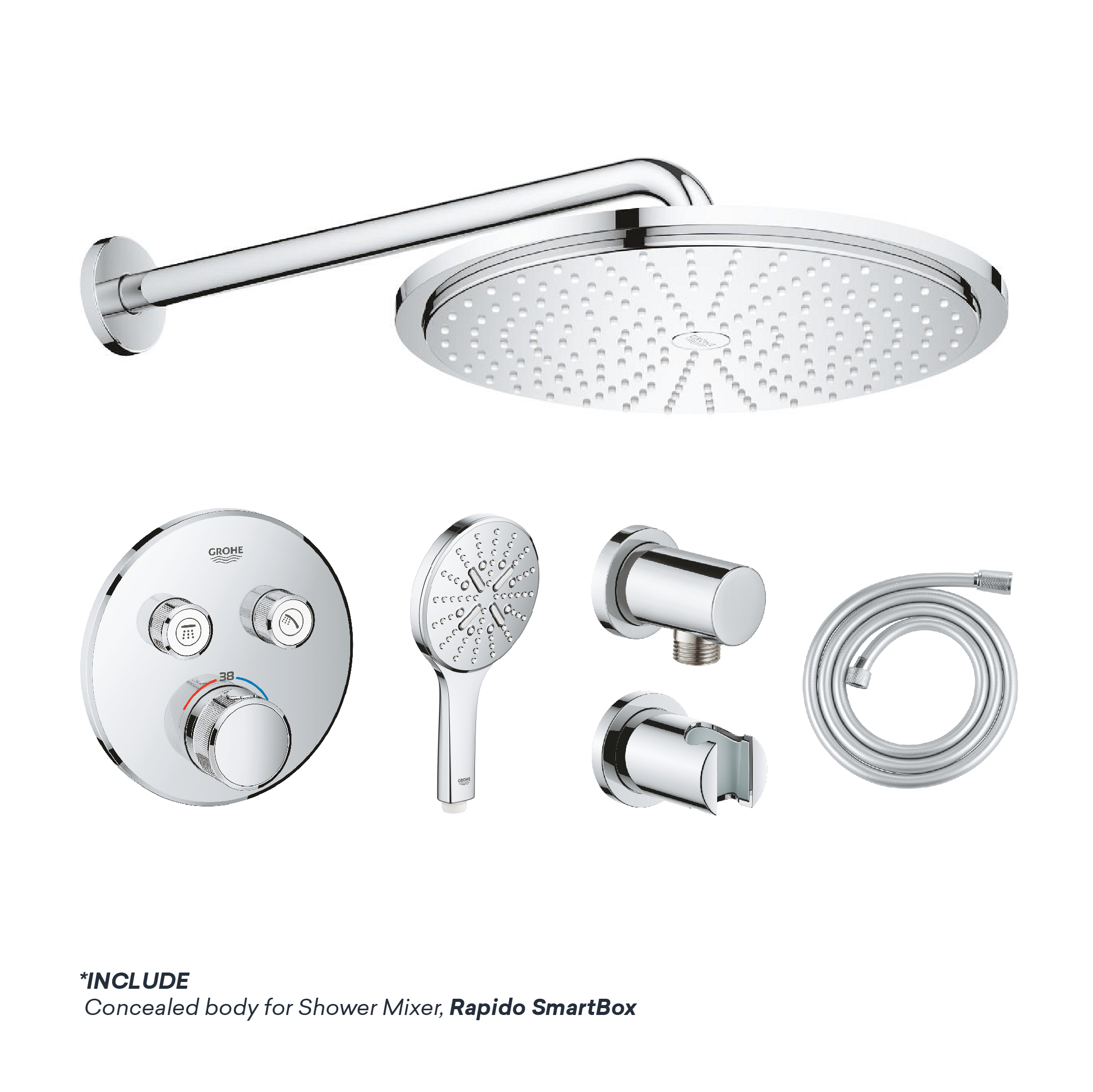 SHOWER-SET-Chrome.jpg GROHE SHOWER SET 1 - Image 1